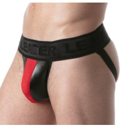 LEADER Jockstrap Brut Noir-Rouge